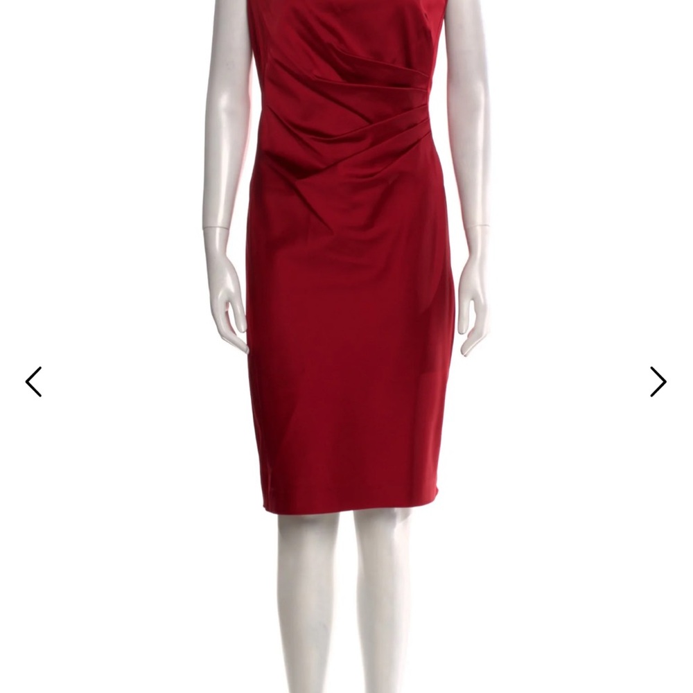 Ralph Lauren Cherry Red Vintage Y2K Sleeveless Midi Dress Prom Going Out